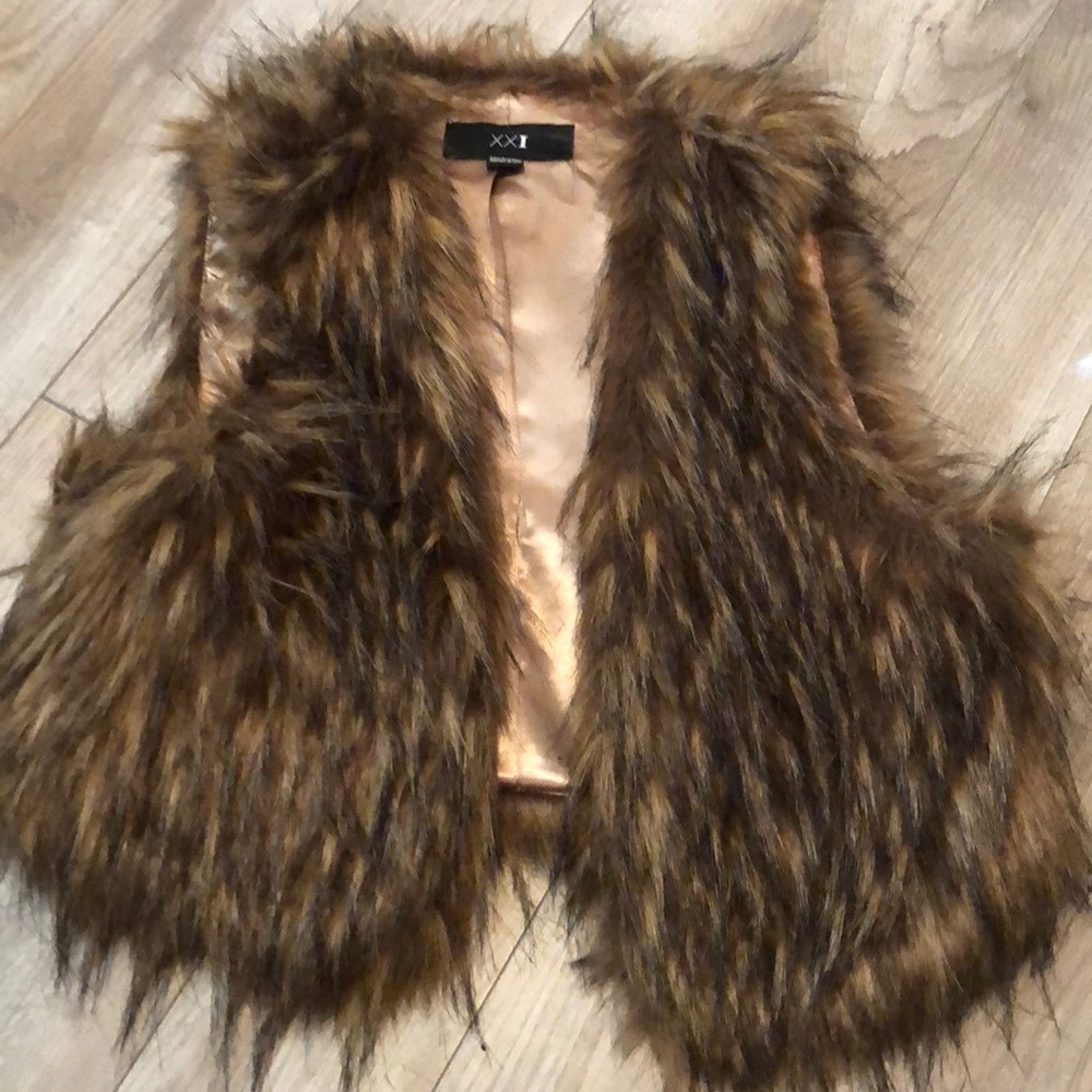 Faux fur vest